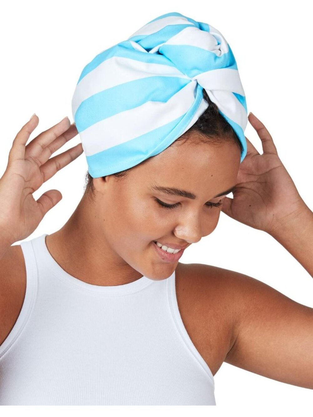 Turban Hair Towel - for Home & the Beach - Super Absorbent, Quick Dry - Tulum Bl